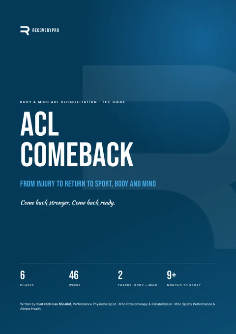 Cover of ACL Comeback, a body and mind ACL rehabilitation program by RecoveryPro
